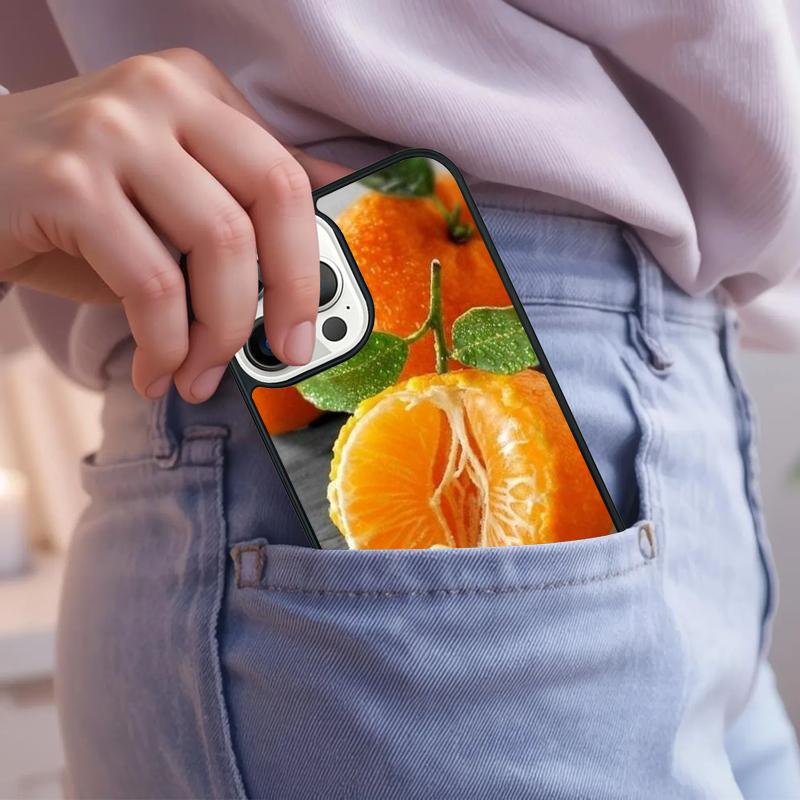 Mandarin Fruit Peeled Phone Case For iPhone 17 Air 15 16e 14 13 Pro Max Coque 12 11 Pro Max PLUS cover