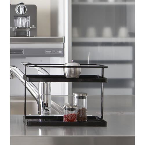 Yamazaki Kitchen Stand, Black, Approx. W28 x D12 x H21cm, Tower 6778