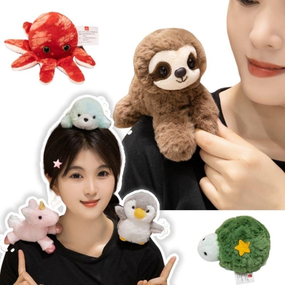 Octopus/Tiger Shoulder Plush Toy Panda Raccoon Magnetic Stuffed Toy  School Party