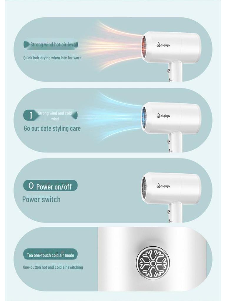 High Power Blue Light Hair Dryer for Home or Dorm - Great Gift Idea