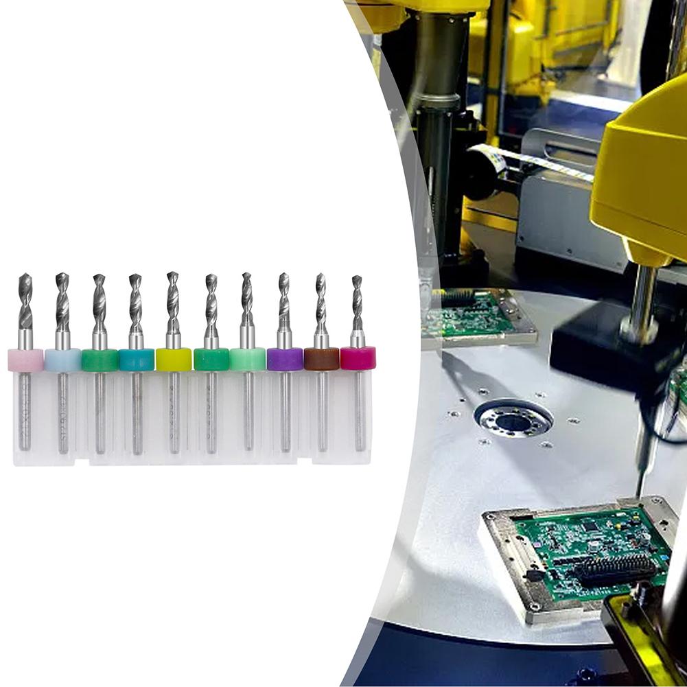 10PCS Carbide PCB Drill Bit Kit For Precision Metal & Circuit Board Work Power Tool Accessories
