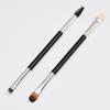Double-head Eye & Brow Makeup Brush Set: Eyeshadow Sponge, Angled Brow Brush, Mascara Curler, Spiral Brush