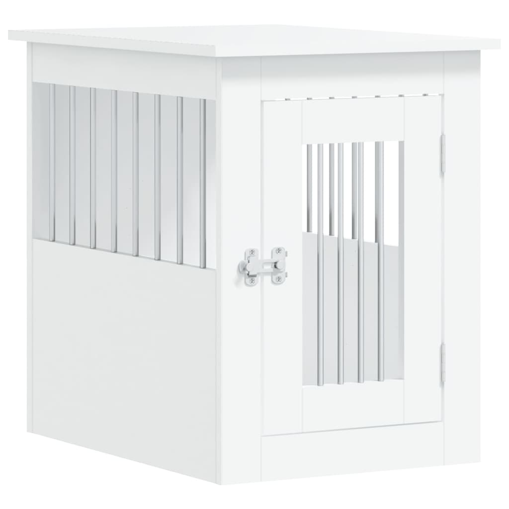 Vidaxl Dog Pen, White, 45X62X59 Cm, Wood-Based Material