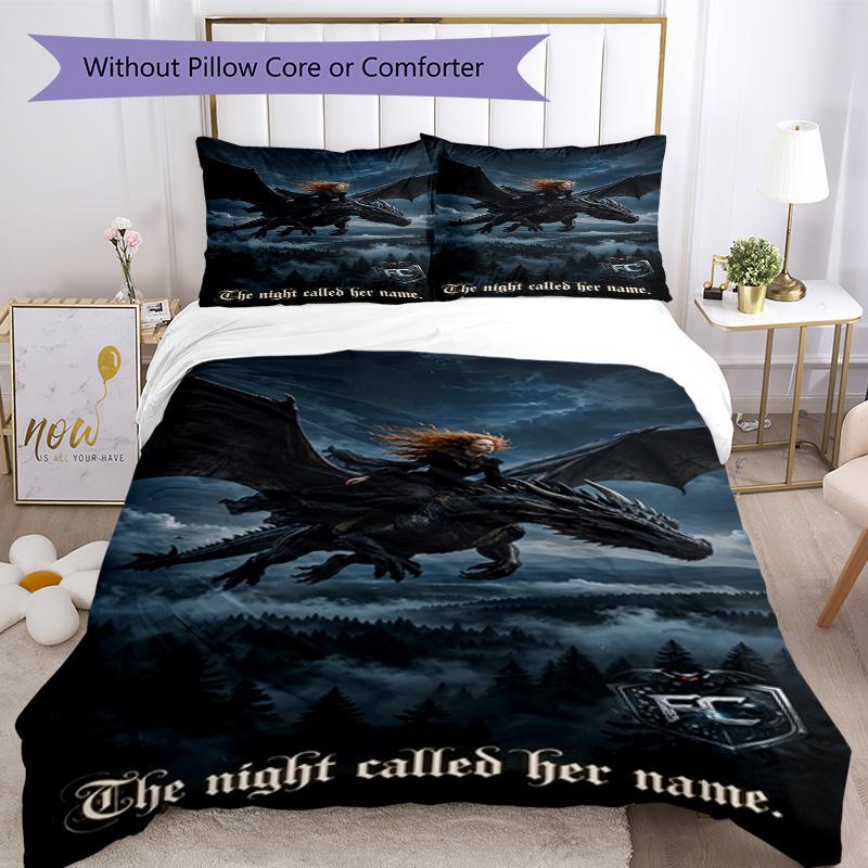 Set Biancheria da Letto Stile Gotico Traspirante Copripiumino con Federe Biancheria da Letto Decorativa per Camera da Letto Decorazione Casa Regalo di Compleanno
