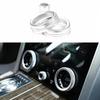 For Range Rover Sport Silver AC Volume Knob Ring Alloy Center Console 2018-