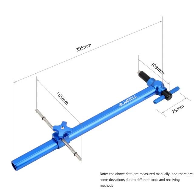 TOOPRE Bicycle Rear Derailleur Hanger Alignment Gauge Aluminium Alloy Straighten Tool for Mountain Road Bike 20-29   Wheel TOOPRE-Blue