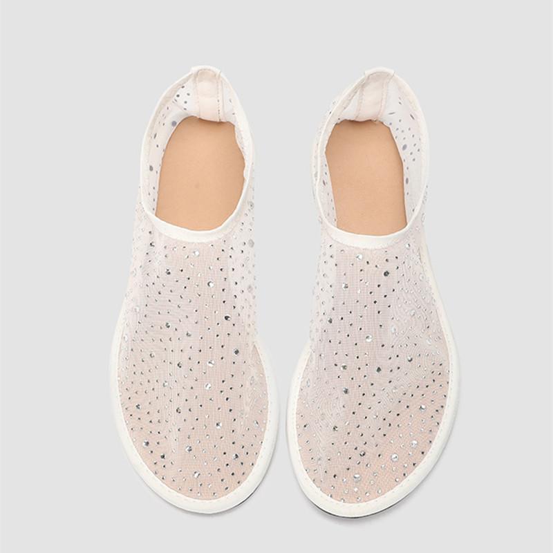 Fashion Ins style Fashion Sequined Air mesh Women Ballet Flats Spring Summer Comfortable Soft Soles Lazy Dance Loafers Espadrilles Shoes