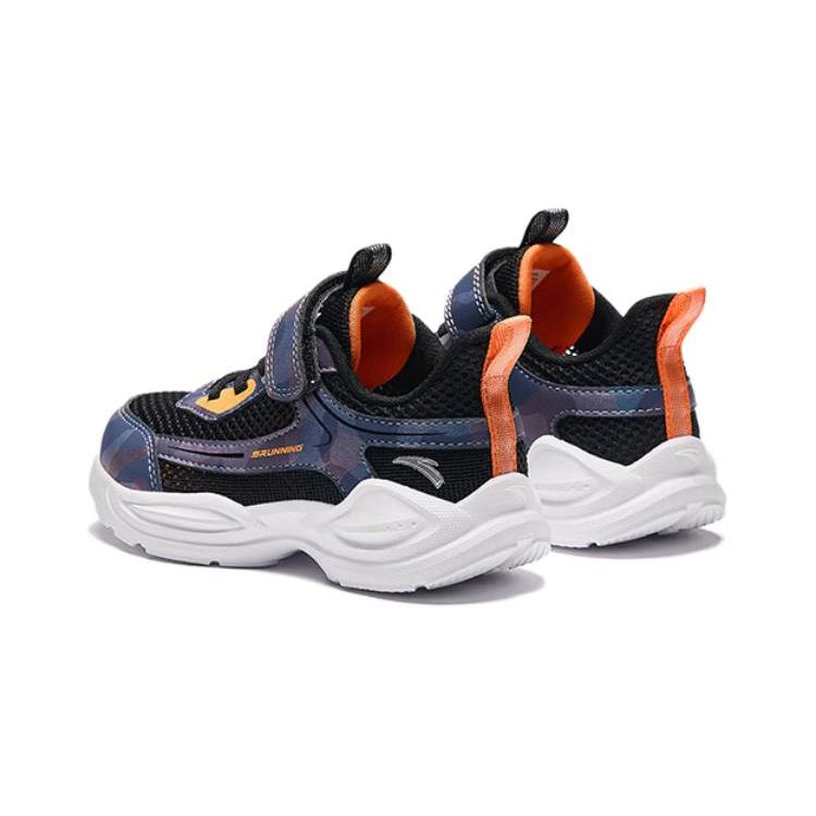 Anta Kids Non-Slip Wear-Resistant Low-Top Running Shoes Kids sneaker Black Purple Orange A312429977-4