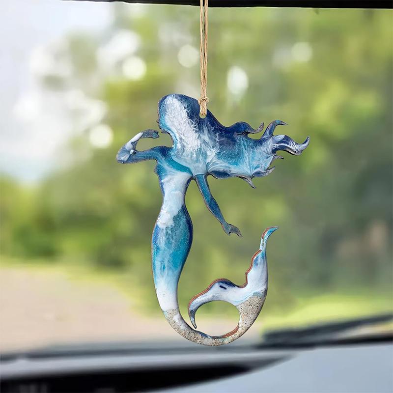Vasariniai Jūros Tema Ornamentai Ryškūs Vandenyno Įžado Pakabinami Papuošimai Mieli Akriliniai Jūros Gyvūnai Kalėdų Eglutei Paplūdimio Tema