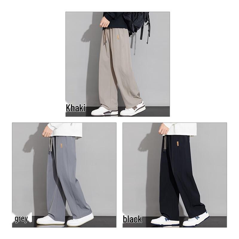 Jeanswest Men's Casual Loose Straight-Leg Trousers