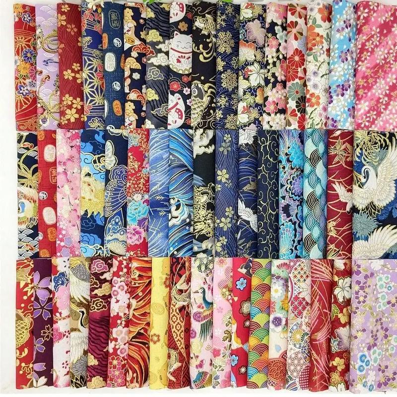 40Pcs Jelly Roll Strips for Patchwork Sewing Quilting Material Wrapping Cloth Japanese DIY Craft Fabric Cotton Fabric