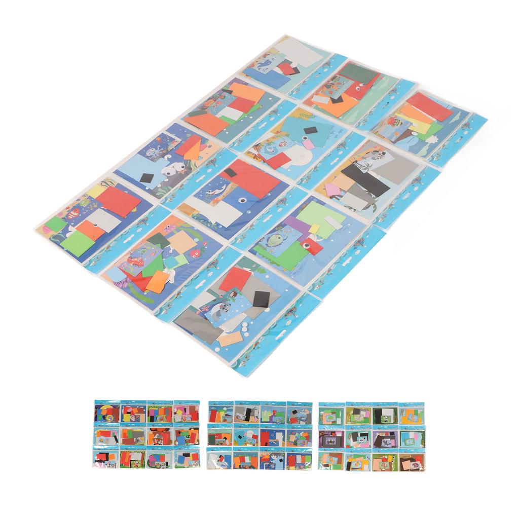 12pcs 3D EVA Foam Sticker  Cartoon Animal Foam Stickers Educational Interactive Kids Puzzle Stick