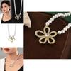 Luxurious Floral Pearl Necklace For Women With Gold And Silver Options For Stylish Autumn Fashion