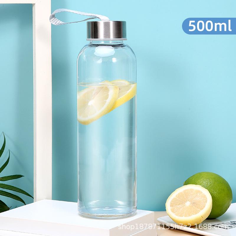 Creative Water Bottle Stainless Steel Lid Plastic Water Cup Outdoor Sports Kettle Travel Cup Student Portable Space Cup