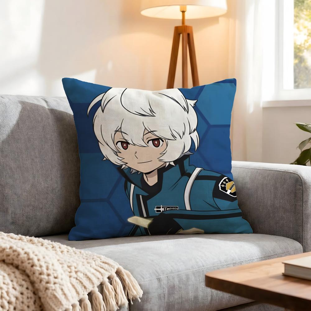 Anime World Trigger Cushion Cover 1Pcs Decorative Covers Soft Cushion Case For Sofa Couch Decor 40X40 45X45 Pillowcases