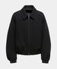 Coor Virgin Wool Oversized Zip-Up Blouson (Black)