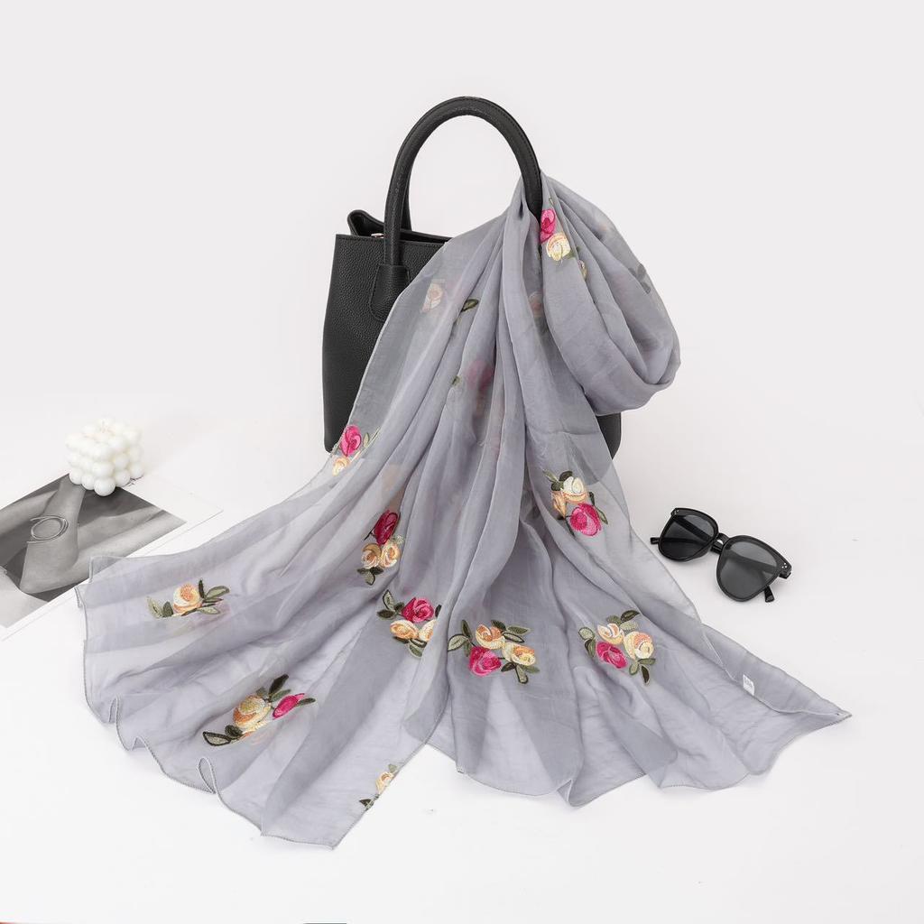 Ethnic Style Scarf for Women Fashion Yunnan Travel Outfit Summer Embroidery Embroidery Exterior