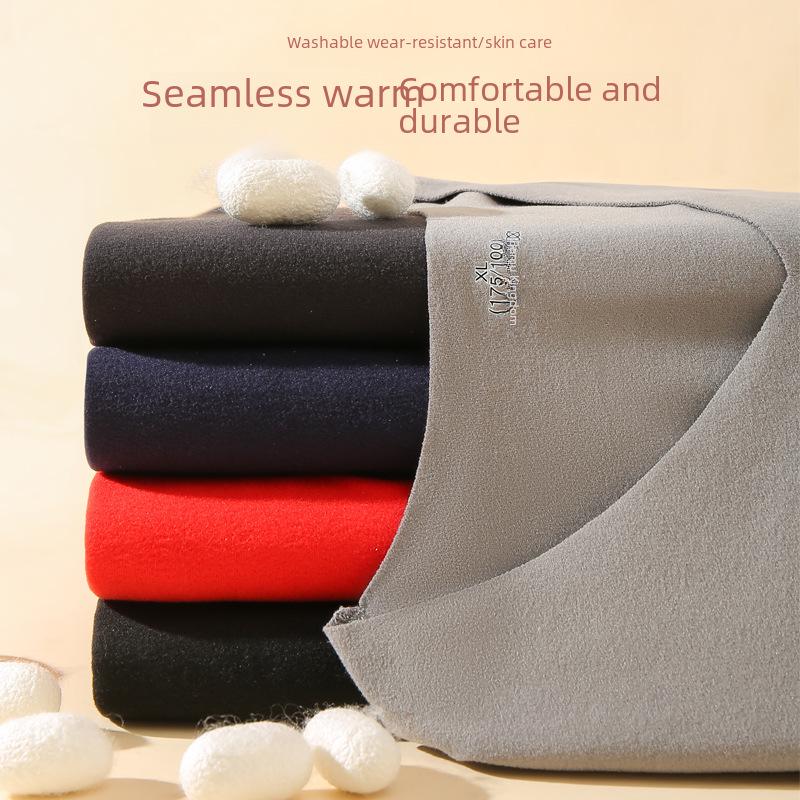 Unisex Double-Sided Thermal Underwear Set: Seamless and Plush for Autumn/Winter