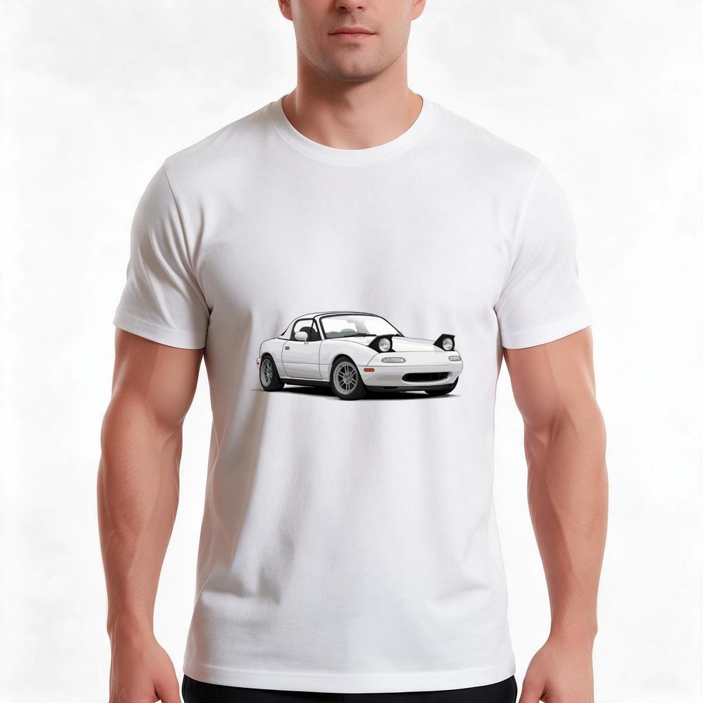 Mx5 Miata Na Mk1 Illustration Tshirt Summer Casual Cotton Tee Oversized Streetwear Tops Vintage Graphic Print 100 Cotton