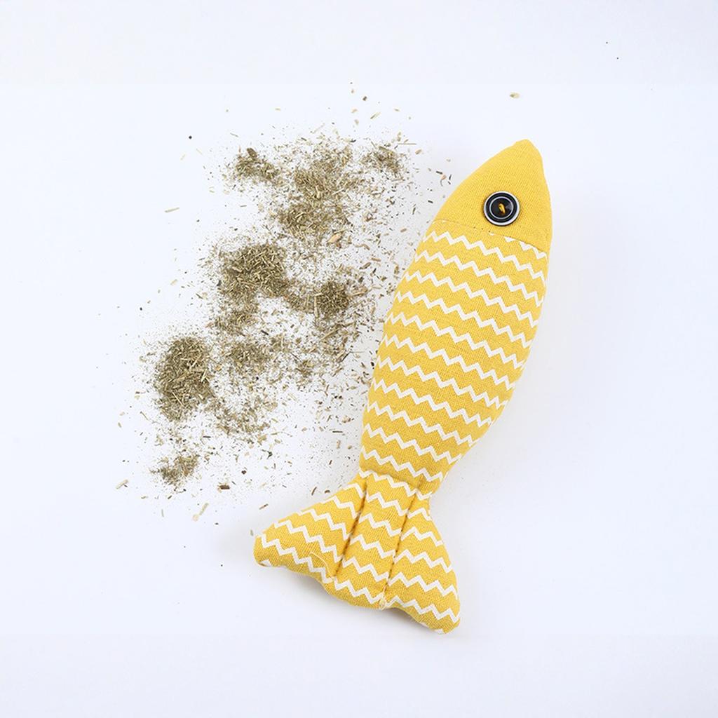 Catnip Fish Toys - Crinkle Toys for Indoor Cats, Kittens with Real Catnip, Encourages Play, Exercise, Biting. Drives Bored Cats Crazy with Fun