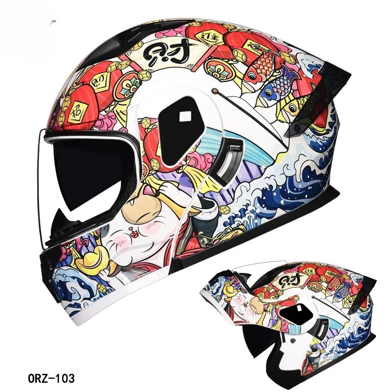 's Latest High-quality Motorcycle Modular Flip Helmet ABS Material Dual Lens Full Helmet DOT Batch