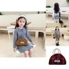 Stylish Korean Kids Mini Bag For Girls Vintage Canvas Tote Bag With Zipper Closure