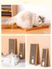 Sisal Corrugated Paper Cat Scratcher Rectangular Mouse Pattern Pet Claw Grinding Pad Kitten Self Play Toy For Indoor Household