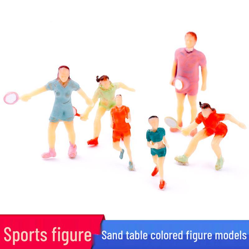 Sports-Themed Colored Model Figures