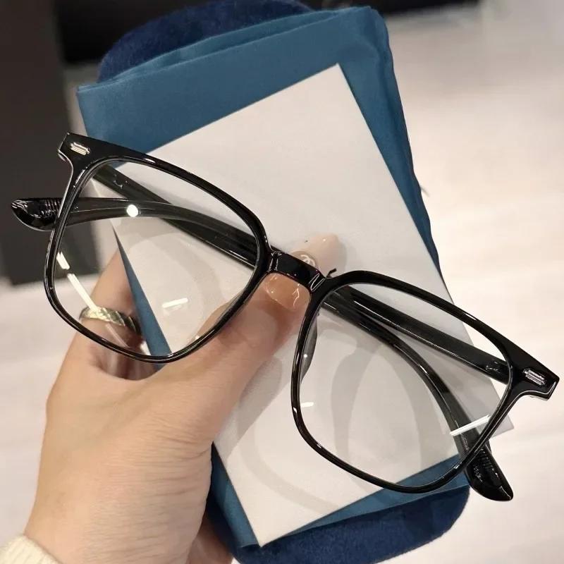 Korean Anti Blue Light Blocking Round Frame Glasses Anti-fatigue Spectacles Fashion for Men/Women Radiation Protection