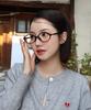 Hangeul [Blue Light Blocking] Geek Chic Oval Leopard Print