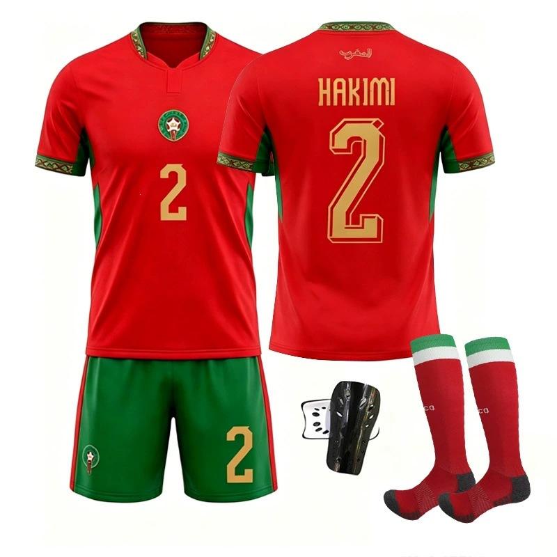 2627 USA, Kanada und Mexiko Weltmeisterschaft Marokko Heim Nr.. 2 Ashraf Trikot 10 Diaz Fußballtrikot Set