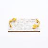 Mother Of Pearl Resin Tray With Gold Leaf Handles – Luxury Décor