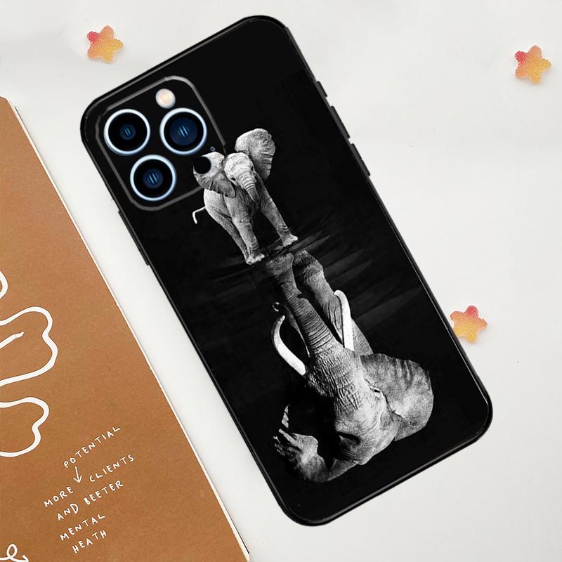 Elephant Baby Nature Phone Case For iPhone 17 Pro Max 11 14 15 16 Pro Max 12 13 mini 16 Plus 16e 17 Air Funda