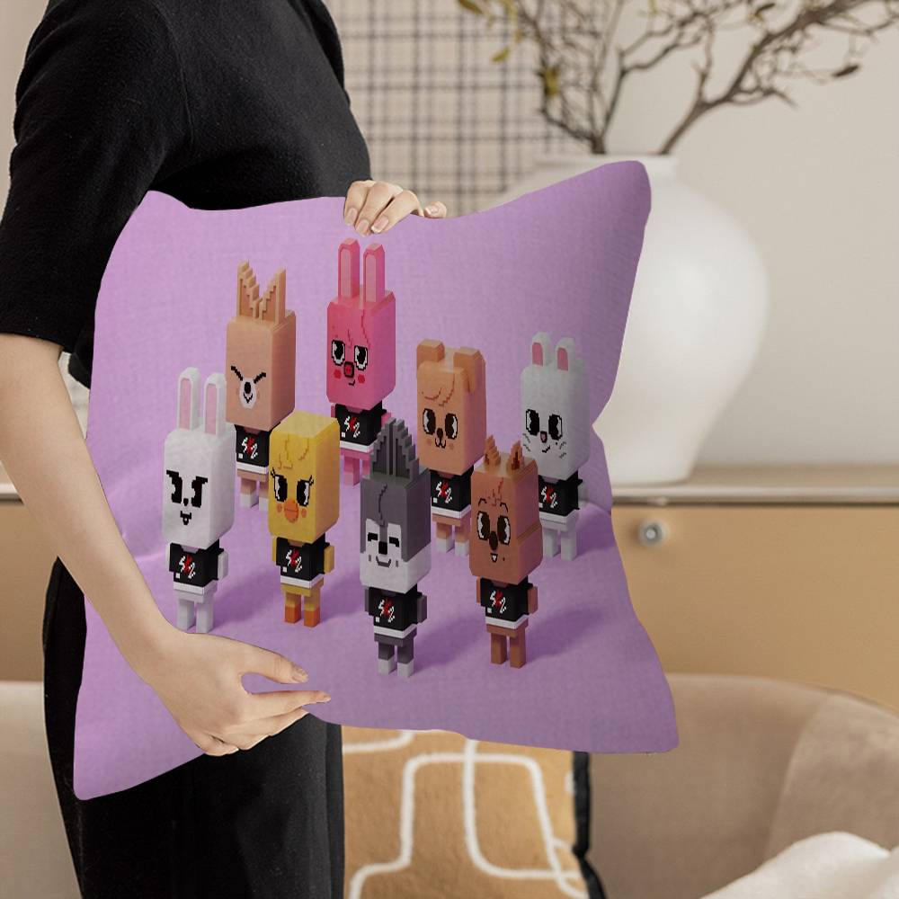 Kpop S-Stray K-Kids S-Skzoo Personalized Pillow Dust Cover Bedroom Kids Party Decoration Pillowcase Birthday Children Gift