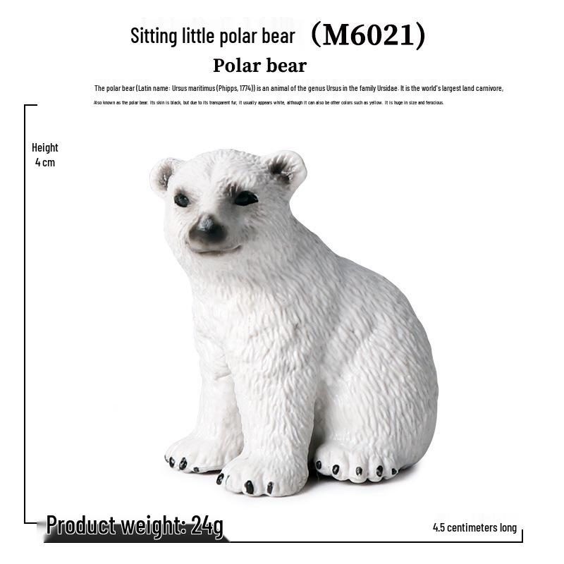 Children's Arctic Animal Model Set - Polar Bear, Fox, Wolf Simulation Toys