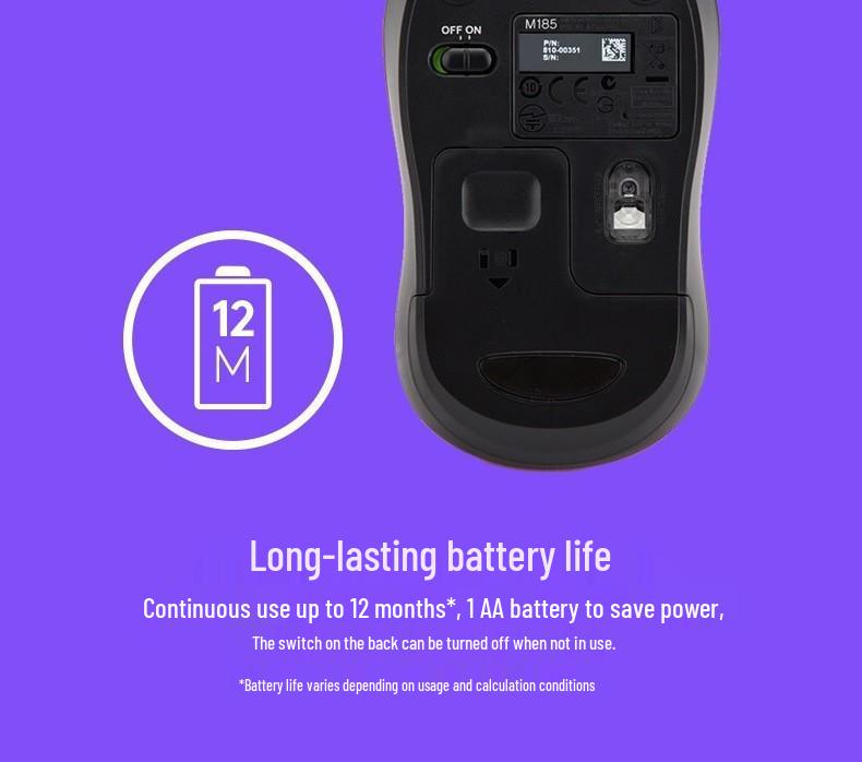 Cross-border M186 M185 Power-Saving Wireless Compact Mouse for Home and Office Use