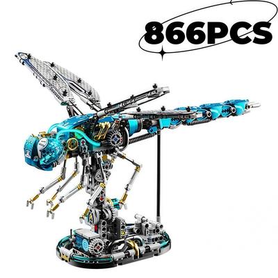 866 Teile MOC Kreatives Libellen Mechanisches Modell Bausteine Set DIY Konstruktionsspielzeug STEM Lernen für Kinder Erwachsene Set
