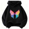 Kids Fashion Colorful Wing Hoodie Fashion Vintage Children's Sweatshirt Hoody for Boys Girls Casual Hoodies Hip Hop Clothes