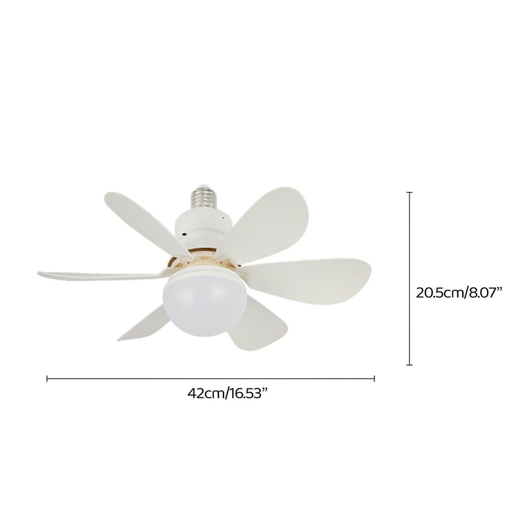 E27 Ceiling Fan with LED Light 30W AC86-265V 110V 220V Fan Light for Indoor Office Market White Lights Chandelier Fan