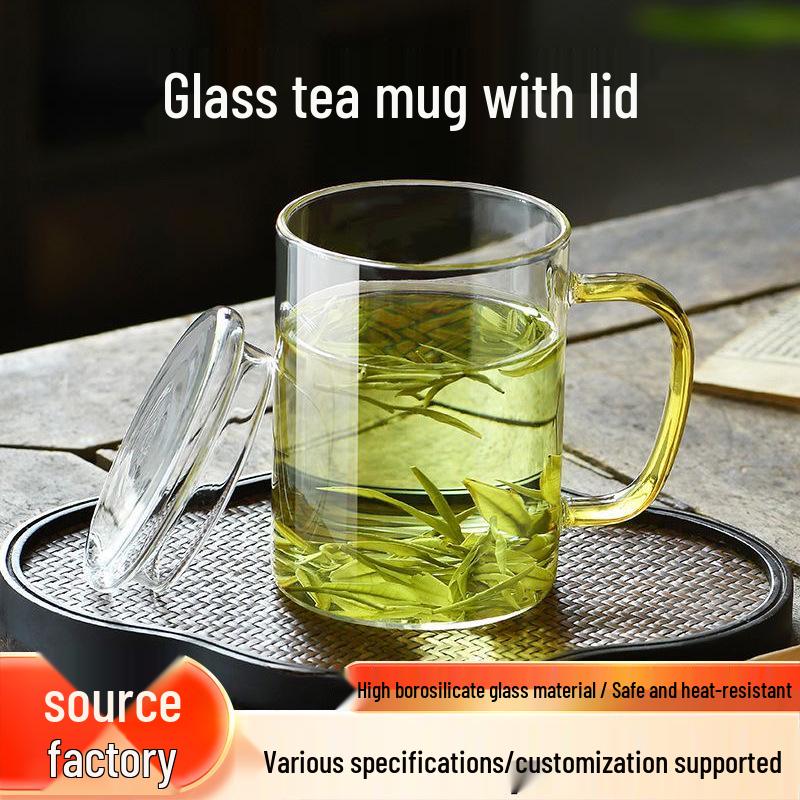High-Temperature Resistant Borosilicate Glass Cup with Handle - Ideal for Tea, Water, or Household Use