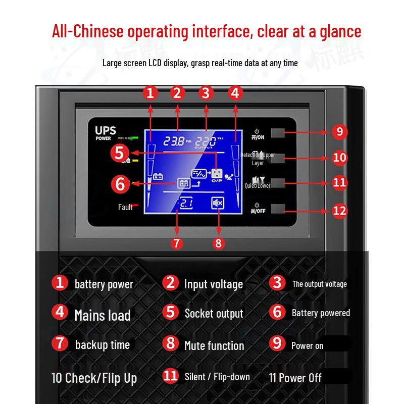 Biaoqi C3KS 3KVA/2700W UPS with 8-Hour External Battery