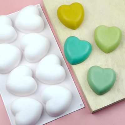 Love Heart Silikonová forma na mýdlo Ručně vyráběná sada na výrobu svíček Diy Čokoláda Ledové Mýdlo Sádra Pryskyřice Dekorace dortů Nástroje na pečení