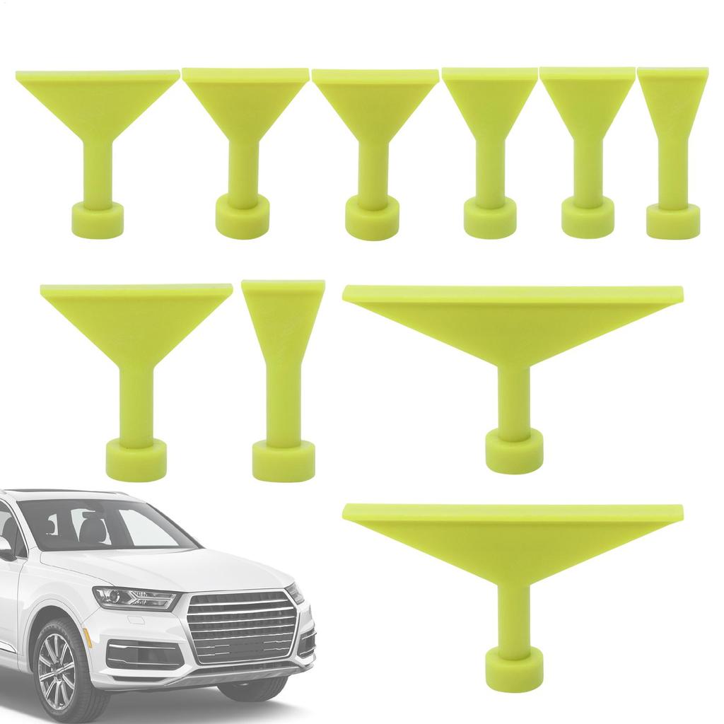 1set Dent Removal Puller Tabs 10-pieces No Paint Dent Repair Glue Tabs Vehicle Body Repair Hailstone Damage Fixing Tools