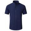 Men's Slim Fit Short Sleeve Non-Iron Stretch Business Shirt