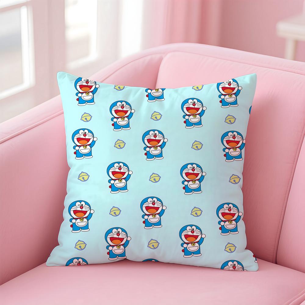 Cartoon D-Doraemona Cushion Cover Comfortable Reversible Pillow Cover Ideal For Car Sofa Bedroom & Beyond