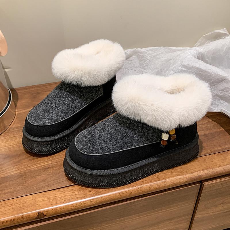 

Модные зимние сапоги Бархатные и утепленные хлопковые туфли Женские 2025 Новые Зимние Теплые Сапоги 36 чёрный