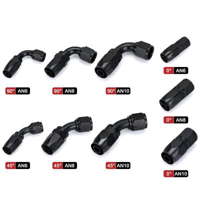 1 Pezzi AN4 AN6 AN8 AN10 Dritto 45 90 180 Gradi Olio Combustibile Girevole Estremità del Tubo Flessibile Raccordo Estremità del Tubo Flessibile Dell'olio Kit Adattatore rifornimento della fabbrica