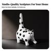 Cat Figurine Polka Dot Statue Decor Resin Cute for Tabletop, Bookshelf