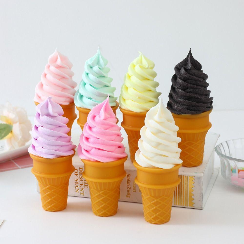 Realistic Simulation Ice Cream Crispy Artificial Food Model Ice Cream Model  Baking Decorations