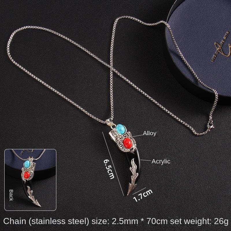 

Ожерелье с имитацией волчьего зуба в стиле ретро